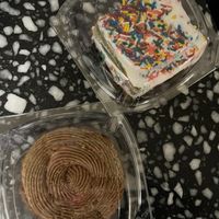 churro cookie and raspberry cake   at Doomie's Home Cookin' in Hollywood