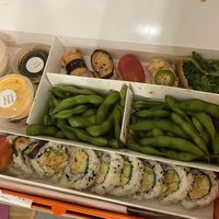 Boss box with vegan California roll and vegan pride roll  at Japango in Orlando