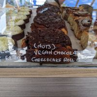 Vegan chocolate cheesecake rolls at Trellis Coffee Shop in Ellon