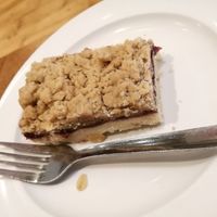 Blackcurrant crumble cake at Coffee#1 Lichfield in Lichfield