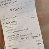 "We put veganaise" ;) at  Banh Mi Express in Brussels