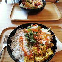 Rice noodles salad at  Banh Mi Express in Brussels