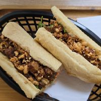 Banh with tempeh at  Banh Mi Express in Brussels