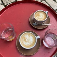 Cappuccino & Flat White   at Augusto Specialty Coffee Shop in Rovinj