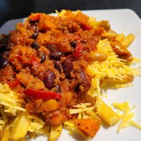 Vegan chilli fries at The Bayleaf Cafe & Bar in Exmouth