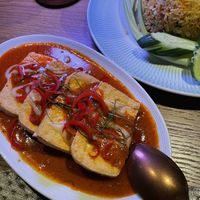 Panang curry with tofu  at Golden Monkey Thai in Limassol