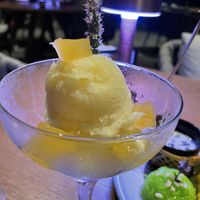 Pineapple sorbet  at Golden Monkey Thai in Limassol