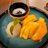 Mango sticky rice at Golden Monkey Thai in Limassol