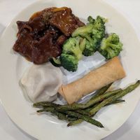 some buffet items at SuTao Cafe in Malvern