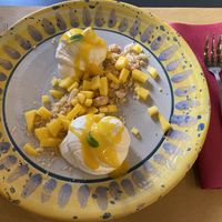 cheesecake scomposta al mango 🔝😋  at re BiO in Rome