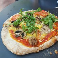 Pizza vegan at Nata Pura in Sintra