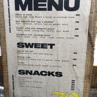 Food Menu at Barok in Ribe