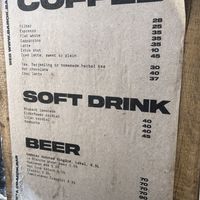 Drink Menu at Barok in Ribe