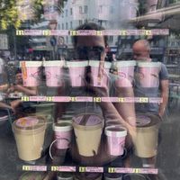 Ice Cream Machine outside  at Eiscafe Cortina in Cologne