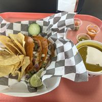 #1 Vegan jackfruit quesabirria tacos with consomé  at Birria El Gordo in Marietta