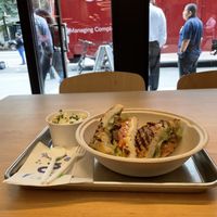 Southwestern Chicken Melt + Potato Salad at NuLeaf in New York City
