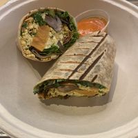 Breakfast scramble wrap at NuLeaf in New York City