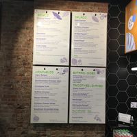 Wall menu. at NuLeaf in New York City