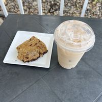 Iced chai vanilla latte and power bar  at 13th Ave Coffee House in Regina