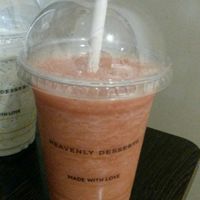 Strawberry smoothie at Heavenly Desserts in Leeds