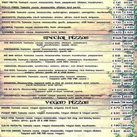 Menu  at The Hungry Raccoon in Bournemouth