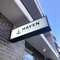 Sign  at Haven Specialty Coffee in Rosebery
