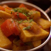 Kathal do Piaza
(Stir-fried young jackfruit with potato, onion and capsicum) at Sampoorna Vegetarian Surprise in Mount Waverley