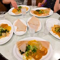 5 vegan Combo Platters at Abyssinia Ethiopian Restaurant at Abyssinia Ethiopian Restaurant in Philadelphia