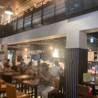 Seating area with the Plant Based Tokyo counter in the background   at Plant Based Tokyo in Tokyo