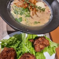Another veg ramen with fried chicken at Plant Based Tokyo in Tokyo