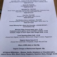 Menu page 3 at Little Green Refills in Abergavenny