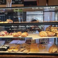Sweet pantry full 2nd row vegan with the flapjacks vegan and bottom chocolate cream cake at Little Green Refills in Abergavenny