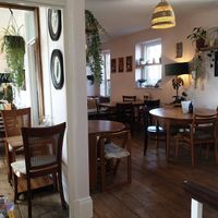 Upstairs seating at Little Green Refills in Abergavenny