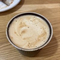 Pistachio latte  at Delish Vegan Doughnuts - Malasaña in Madrid