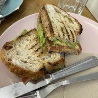 grilled avocado sandwich  at Delish Vegan Doughnuts - Malasaña in Madrid