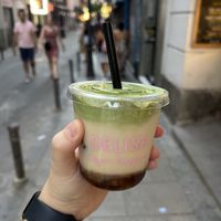 Earl grey fig matcha  at Delish Vegan Doughnuts - Malasaña in Madrid