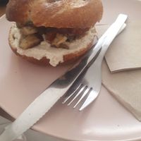 Savoury bagel  at Delish Vegan Doughnuts - Malasaña in Madrid