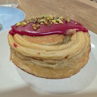 Pistachio and cherry at Delish Vegan Doughnuts - Malasaña in Madrid