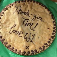 giant chocolate hazelnut stuffed cookie at The Cookie Place in Cambridge