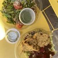 Mung bean bowl and quinoa bowl  at RAWGIRLS Downtown in Memphis