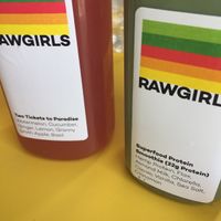 I had the Superfood Protein shake. I would recommend if you need a protein blast.  at RAWGIRLS Downtown in Memphis
