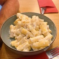 pasta carbonara  at Vegitalian in Salzburg