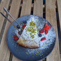 Pistachio Cake  at Vegitalian in Salzburg