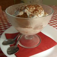 tiramisu at Vegitalian in Salzburg