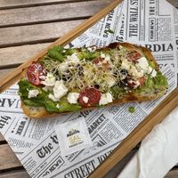 Avocado + vegan feta cheese toast at Tinobu in Valencia