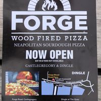 Menu front at Forge Wood Fired Pizza in Castlegregory