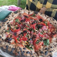 Vegan pizza at Forge Wood Fired Pizza in Castlegregory