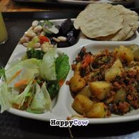 Alta Fibra specials board, restaurant facade, and 'economico' plate.  at Alta Fibra in Guadalajara
