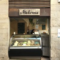 Outside  at Madonna Gelateri in Girona