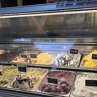 Choices of ice cream vegan  at Madonna Gelateri in Girona